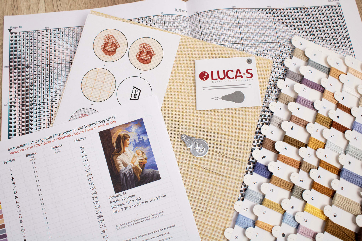Набор Petit Point Luca-S - Святая Мария и младенец, коллекция GOLD, G617