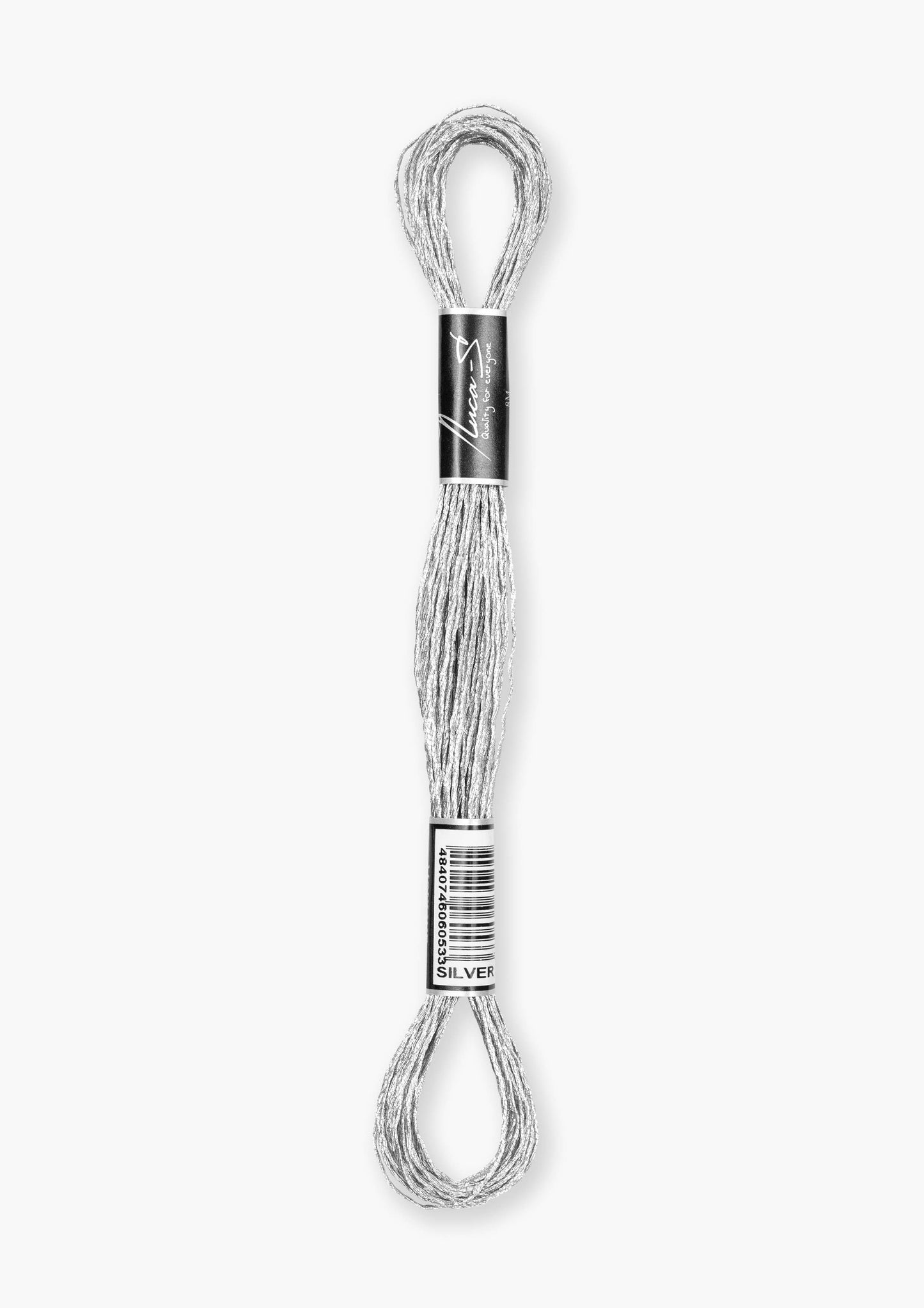 Box of 12 Metallized Embroidery Thread Luca-S - SILVER