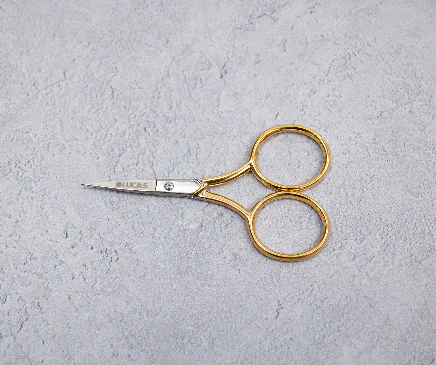 Embroidery Scissors Luca-S - EMBROIDERY SCISSORS WIDEBOW GOLD PLATED HANDLES