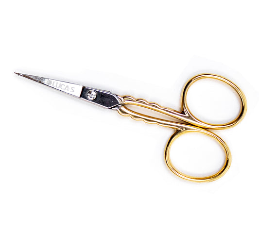 Embroidery Scissors Luca-S -  EMBROIDERY SCISSORS STRAIGHT GOLD HANDLES 3 ½"