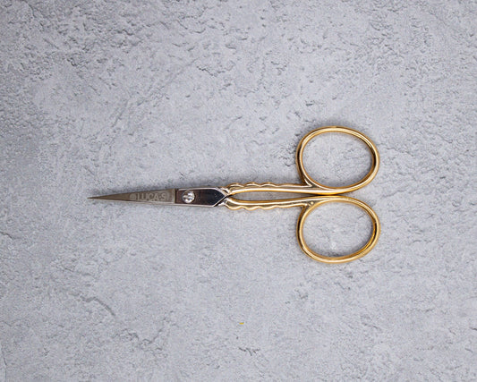 Embroidery Scissors Luca-S -  EMBROIDERY SCISSORS STRAIGHT GOLD HANDLES