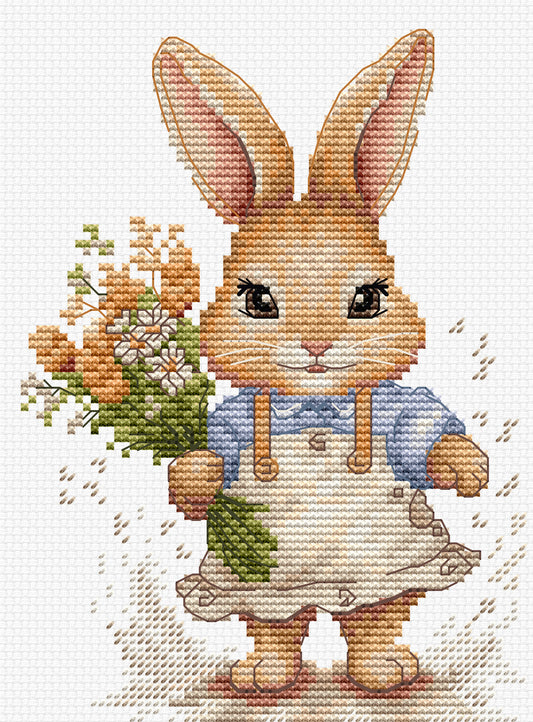 Cross Stitch Kit Luca-S - The Happy Bunny, B1410