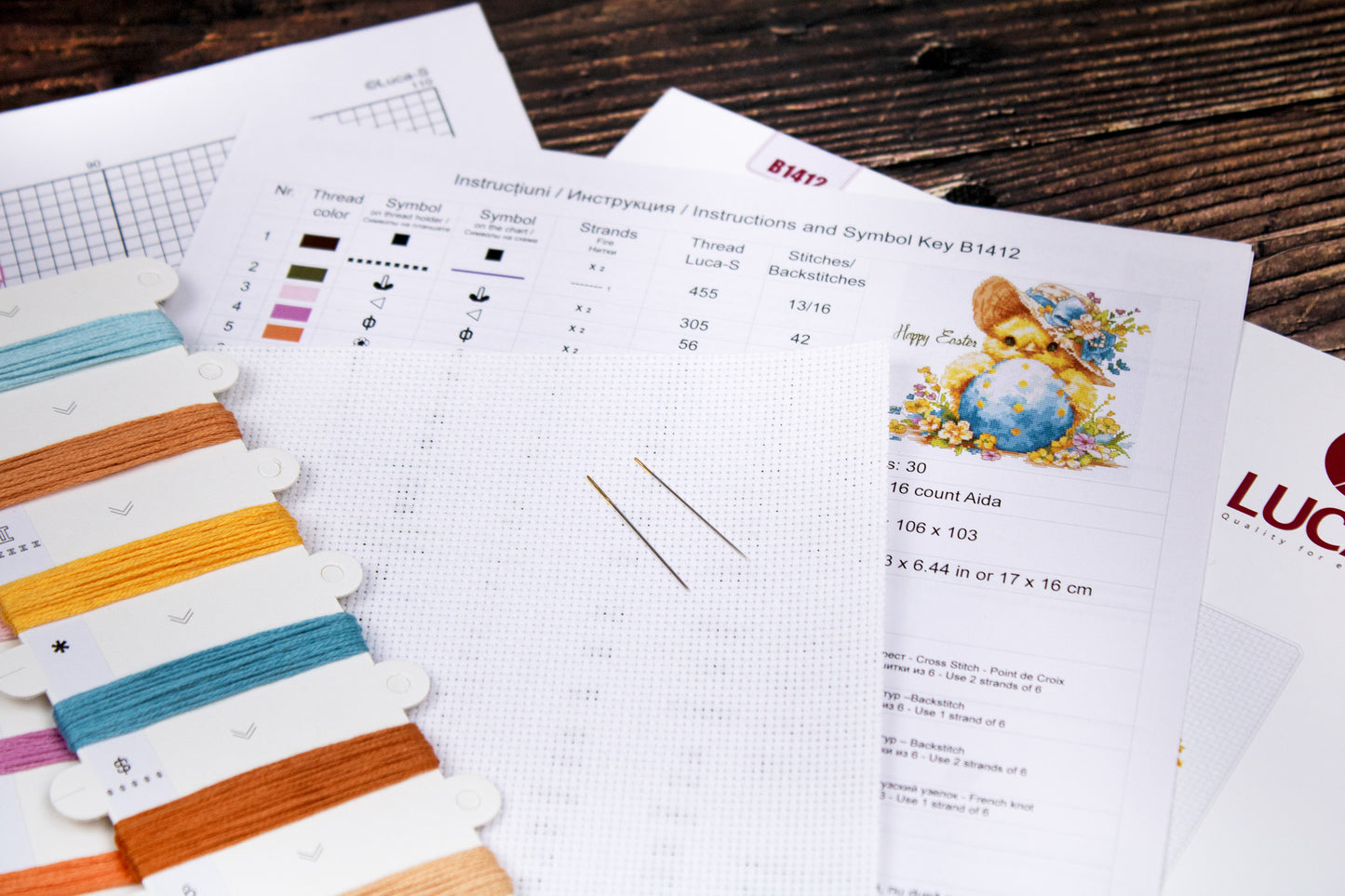 Cross Stitch Kit Luca-S - The Happy Chicken, B1412