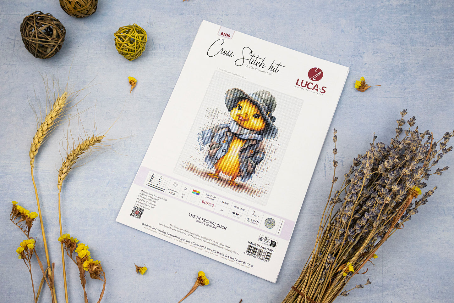 Cross Stitch Kit Luca-S -  The Detective Duck, B1416