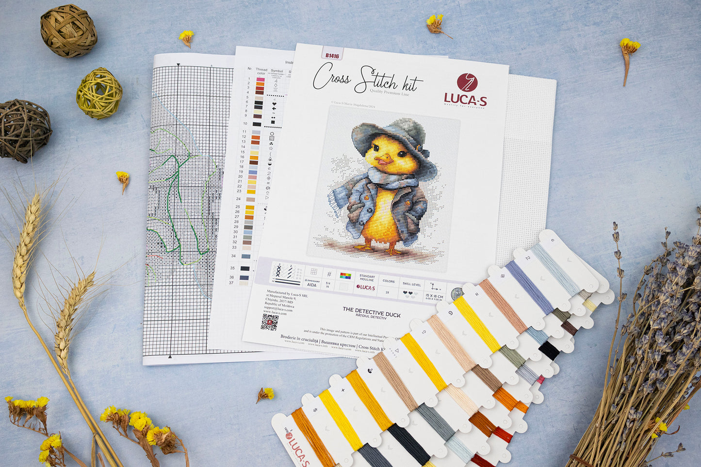 Cross Stitch Kit Luca-S -  The Detective Duck, B1416