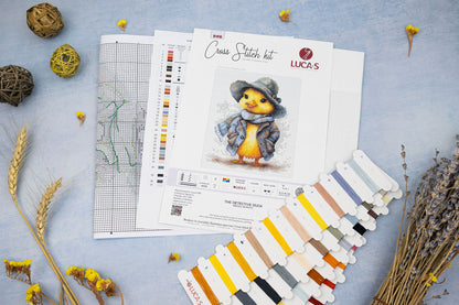Cross Stitch Kit Luca-S -  The Detective Duck, B1416