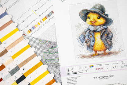 Cross Stitch Kit Luca-S -  The Detective Duck, B1416