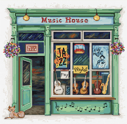 Cross Stitch Kit Luca-S - Music House, B1440