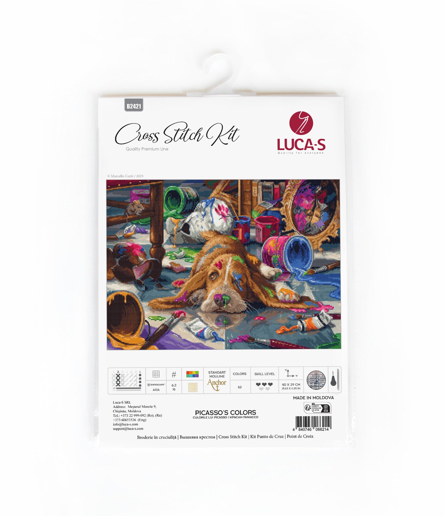 Cross Stitch Kit Luca-S Gold - Picasso's Colors, B2421