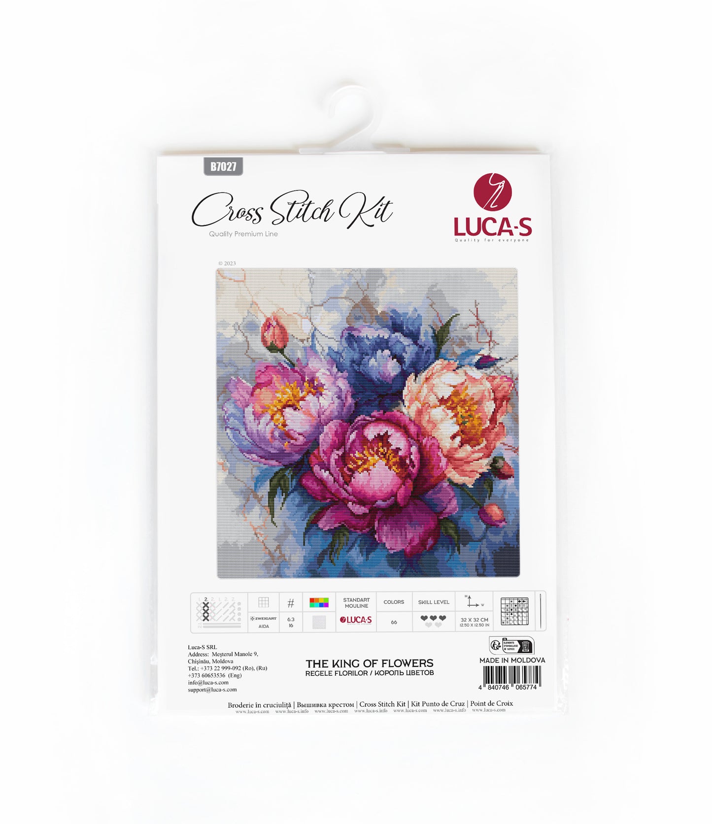Cross Stitch Kit Luca-S - The King of Flowers, B7027