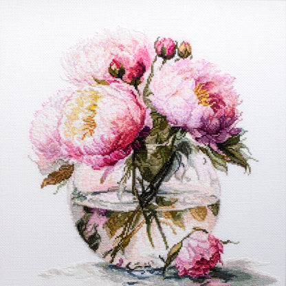 Cross Stitch Kit Luca-S - Bouquet of Peonies, B7028