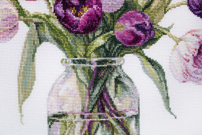 Cross Stitch Kit Luca-S - Bouquet of Tulips, B7029