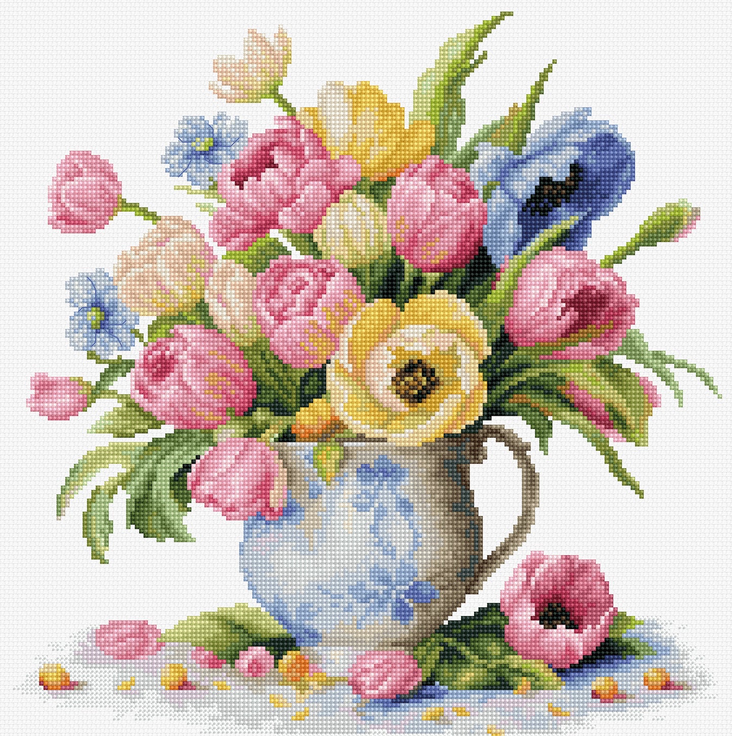 Cross Stitch Kit Luca-S -Tulips Bouquet, B7034