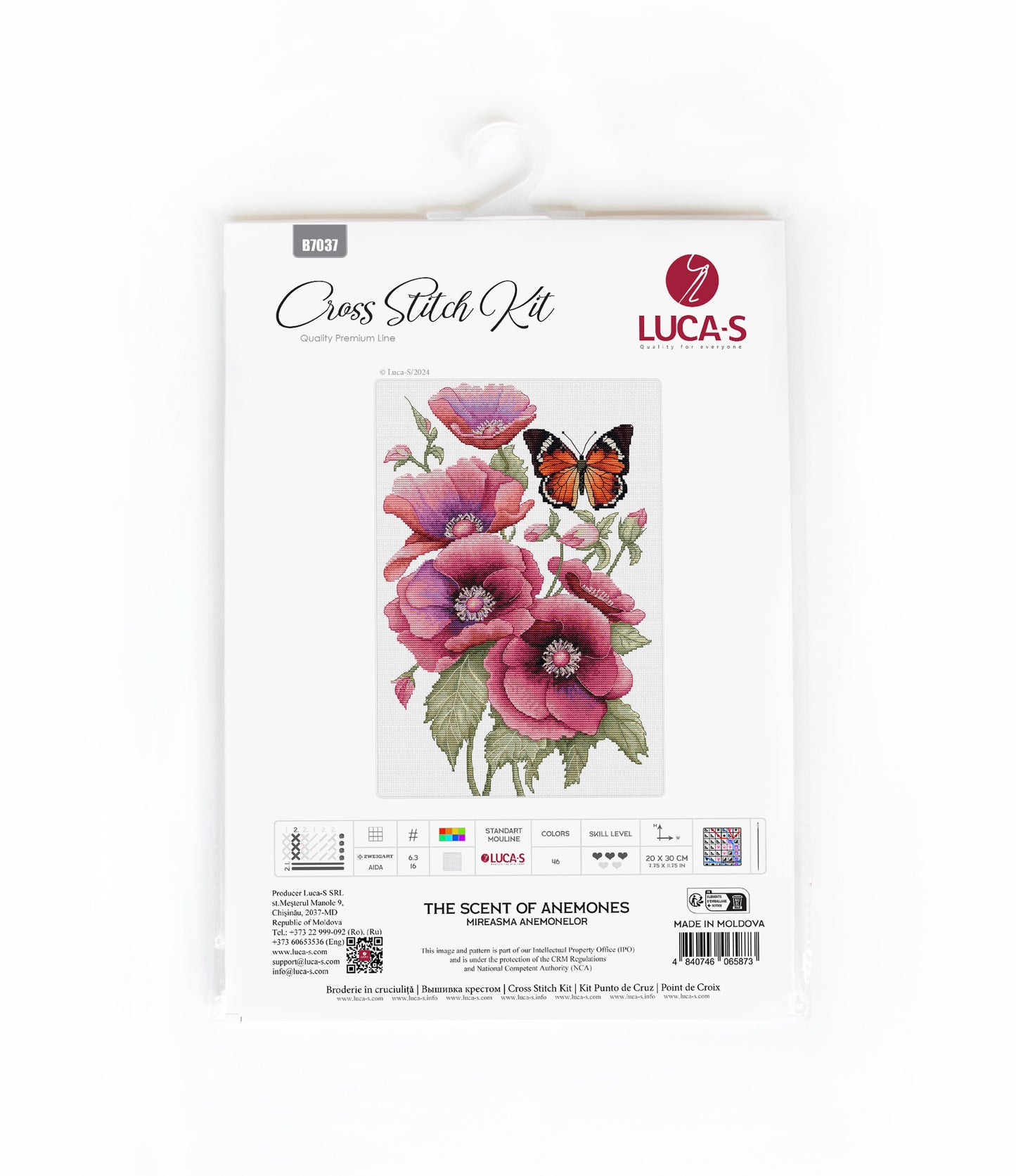 Cross Stitch Kit Luca-S -  The Scent of Anemones, B7037