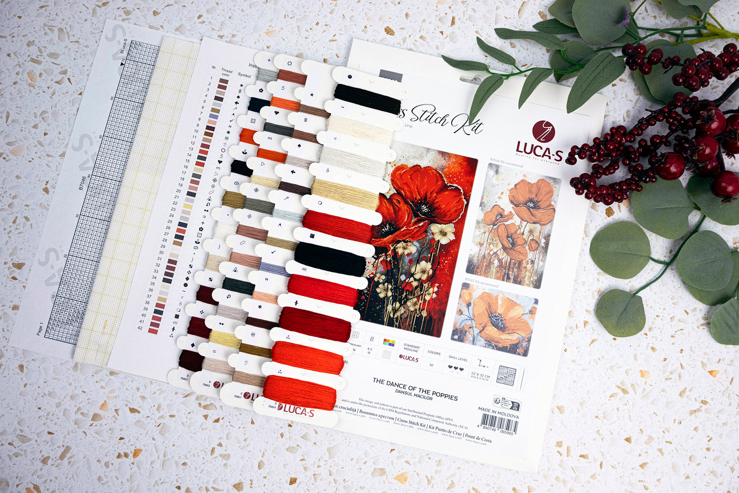 Cross Stitch Kit Luca-S - The Dance of The Poppies, B7046