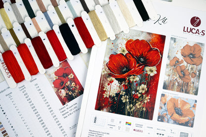 Cross Stitch Kit Luca-S - The Dance of The Poppies, B7046