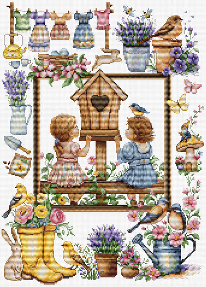Cross Stitch Kit Luca-S - Spring Garden, B7047