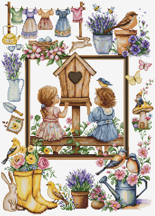 Cross Stitch Kit Luca-S - Spring Garden, B7047