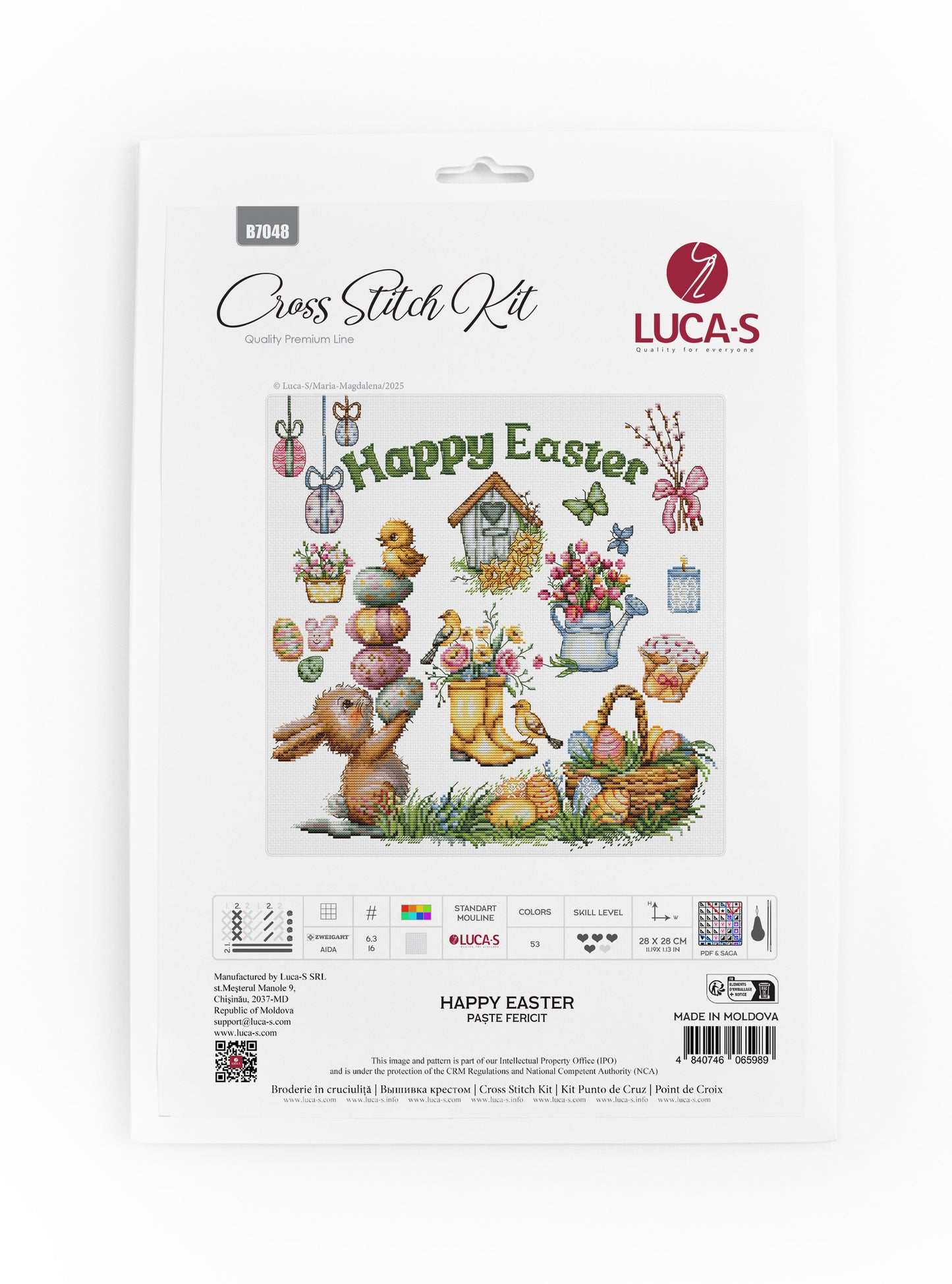 Cross Stitch Kit Luca-S - Happy Easter, B7048