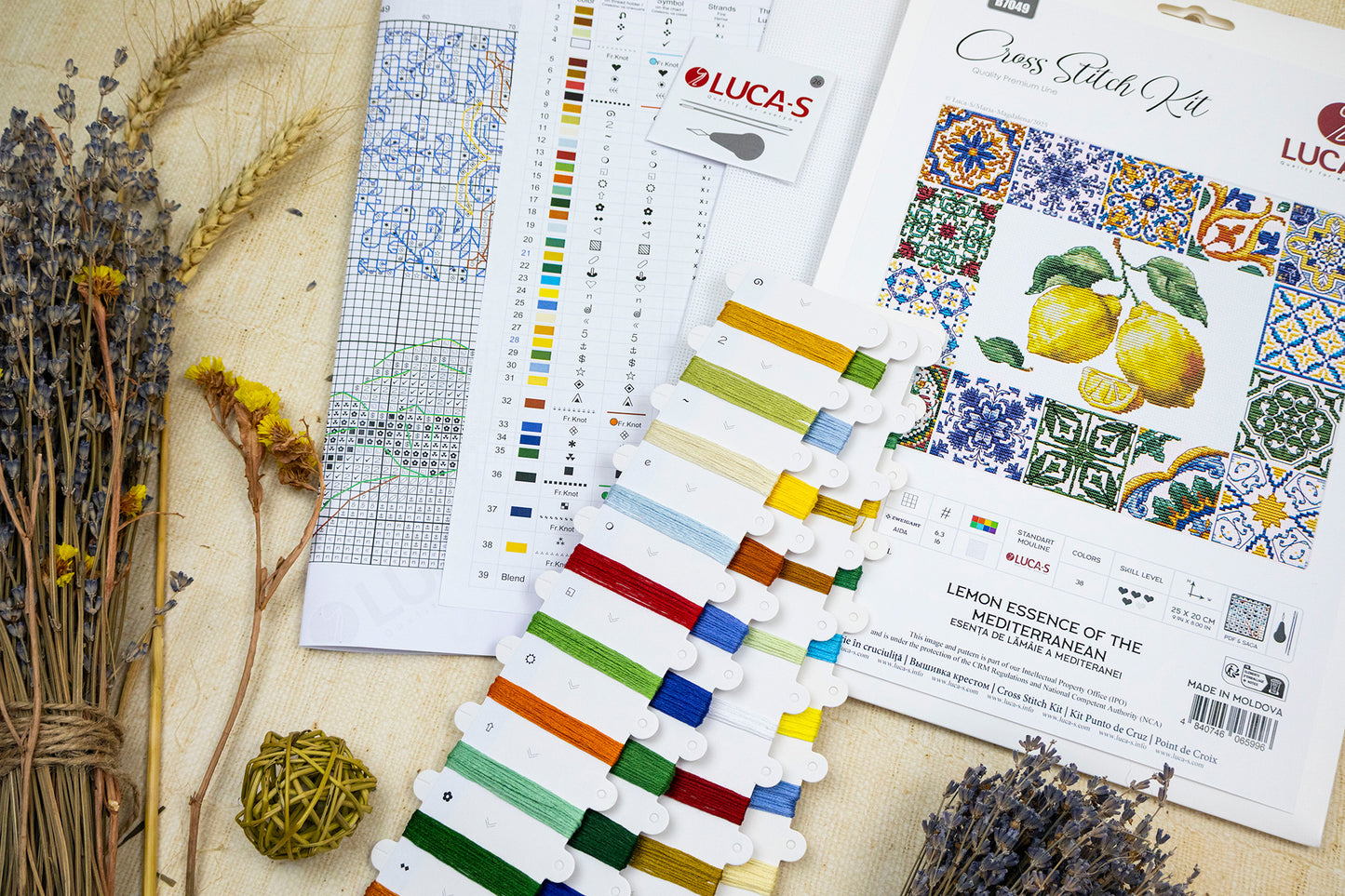 Cross Stitch Kit Luca-S - Lemon Essence of the Mediterranean, B7049