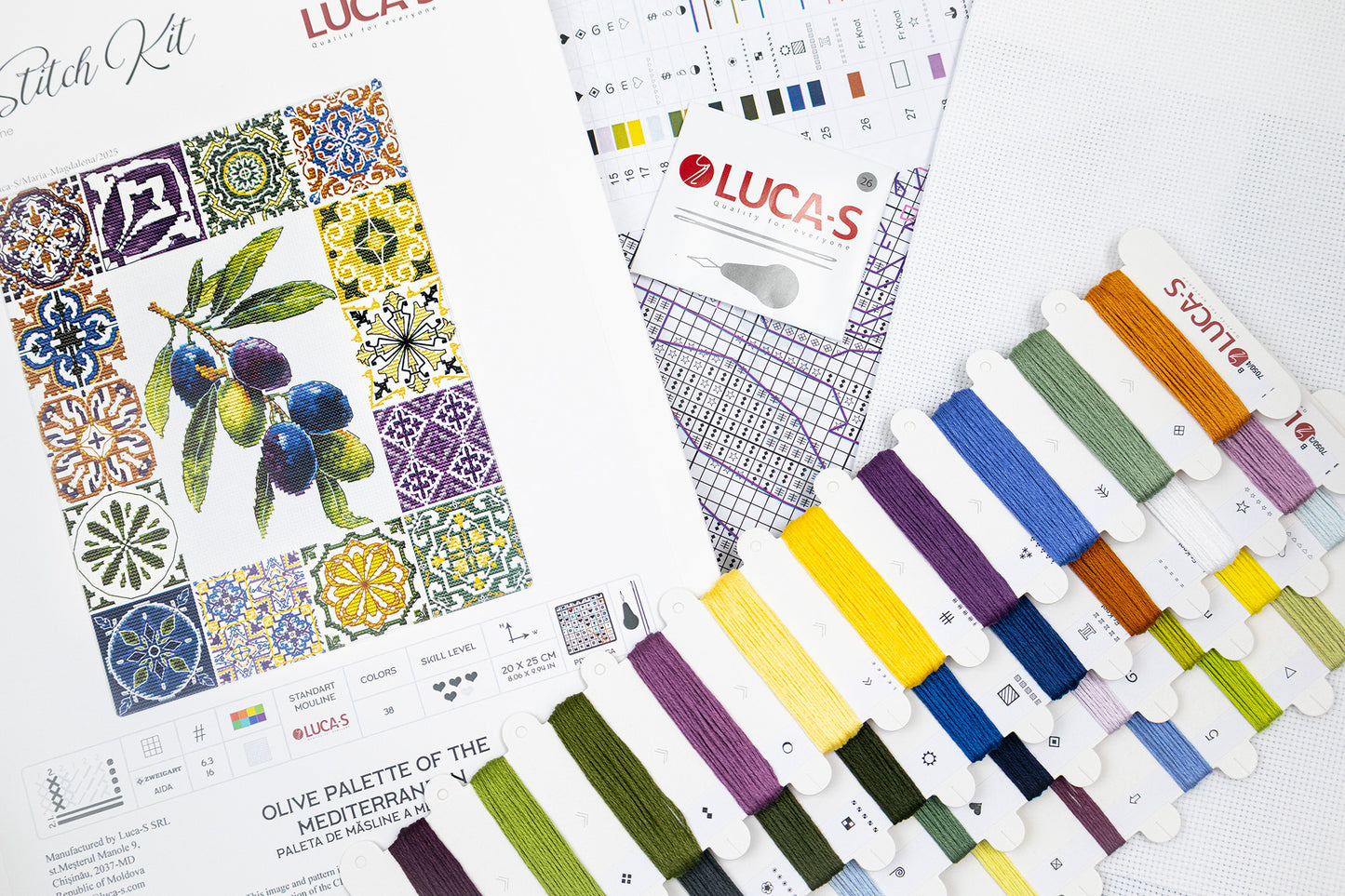 Cross Stitch Kit Luca-S - Olive Palette of the Mediterranean, B7050
