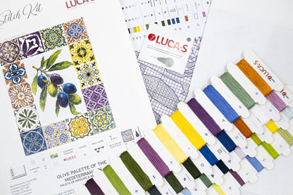 Cross Stitch Kit Luca-S - Olive Palette of the Mediterranean, B7050