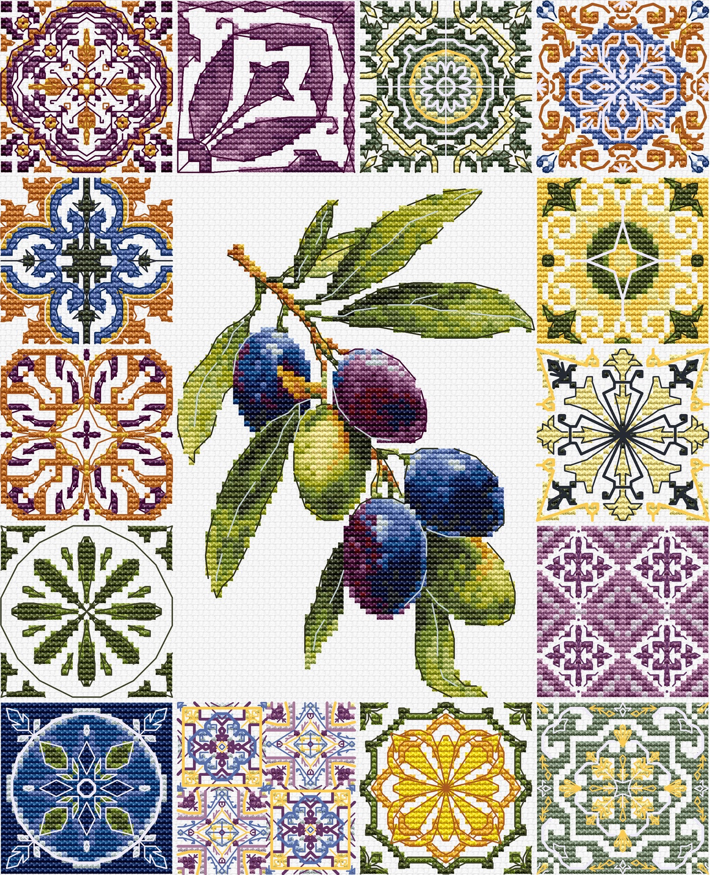 Cross Stitch Kit Luca-S - Olive Palette of the Mediterranean, B7050
