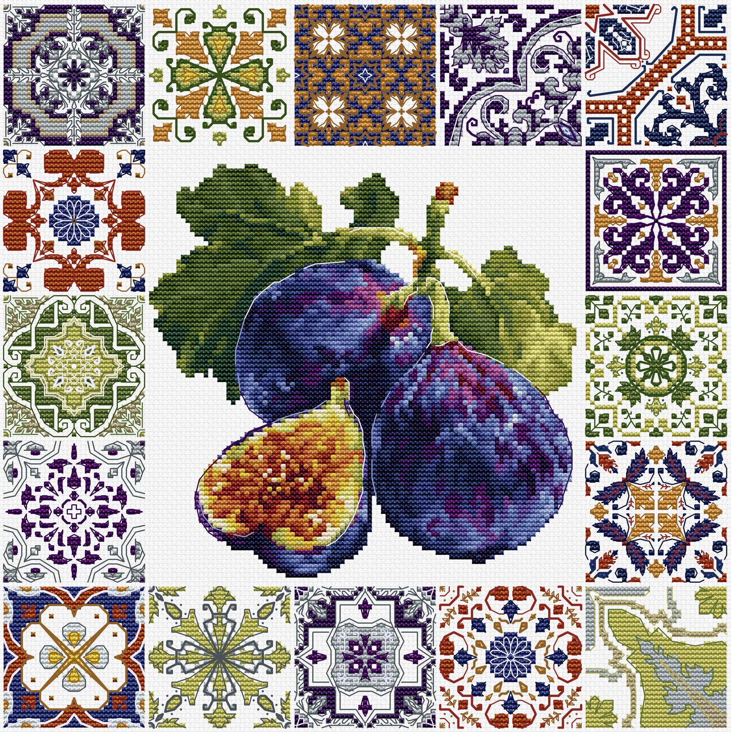 Cross Stitch Kit Luca-S - Mediterranean Fig Mosaic, B7057