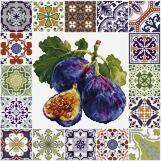 Cross Stitch Kit Luca-S - Mediterranean Fig Mosaic, B7057