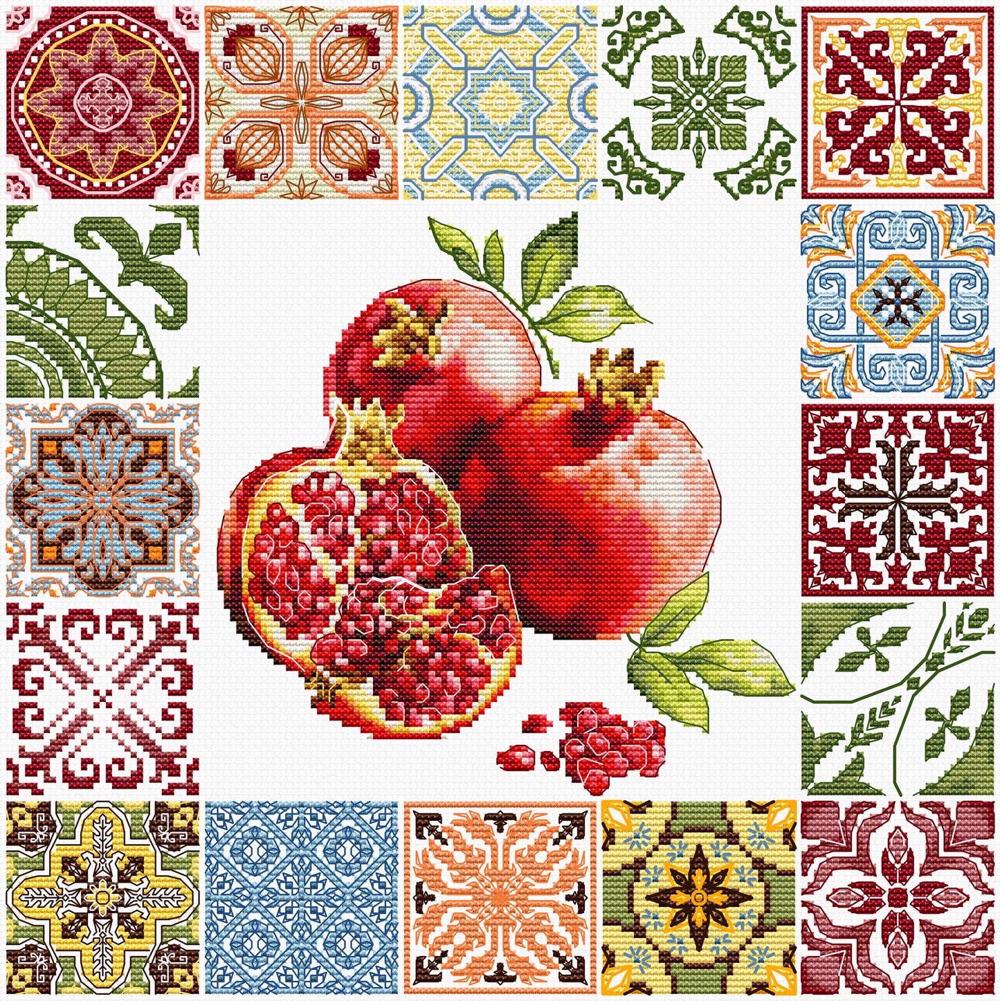 Cross Stitch Kit Luca-S - Mosaic Heart of the Pomegranate, B7058