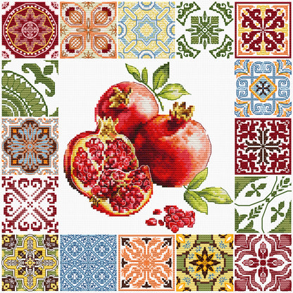 Cross Stitch Kit Luca-S - Mosaic Heart of the Pomegranate, B7058
