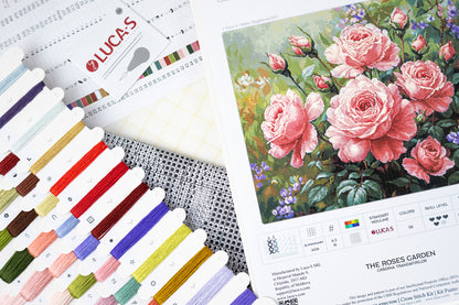 Cross Stitch Kit Luca-S GOLD - The Roses Garden, B717