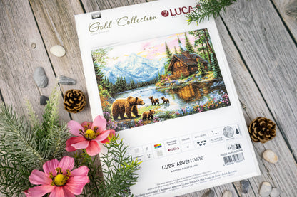 Cross Stitch Kit Luca-S GOLD - Cubs’ Adventure, B726