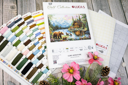 Cross Stitch Kit Luca-S GOLD - Cubs’ Adventure, B726