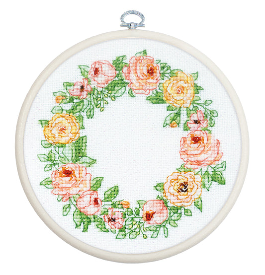 Cross Stitch Kit with Hoop Included Luca-S - The Elegance of Roses, BC111