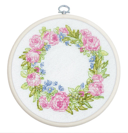 Cross Stitch Kit with Hoop Included Luca-S - Summer Wreath, BC112