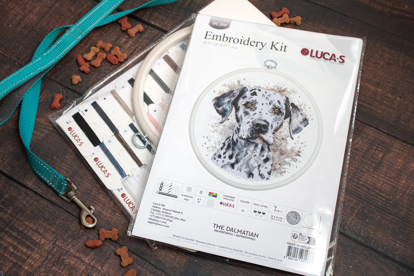 Cross Stitch Kit with Hoop Included Luca-S - The Dalmatian, BC208