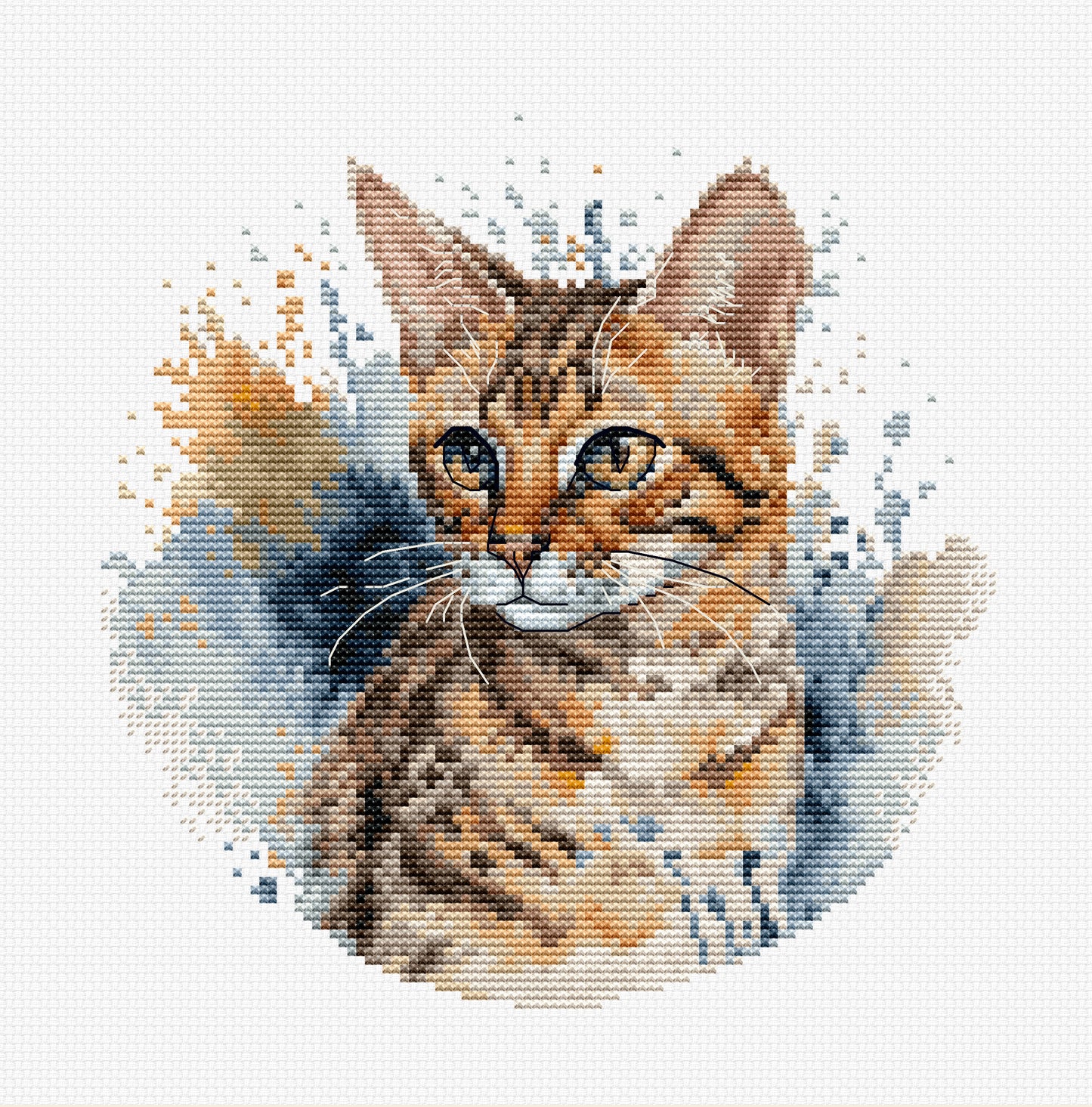 Cross Stitch Kit with Hoop Included Luca-S - The Bengal Cat, BC210