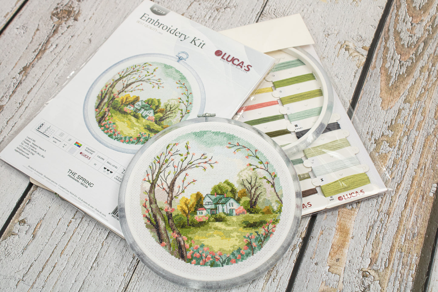 Cross Stitch Kit with Hoop Included Luca-S - The Spring, BC219