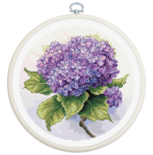 Cross Stitch Kit with Hoop Included Luca-S - Hydrangea, BC225