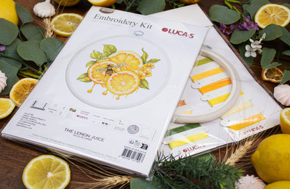 Cross Stitch Kit with Hoop Included Luca-S - The Lemon Juice, BC234
