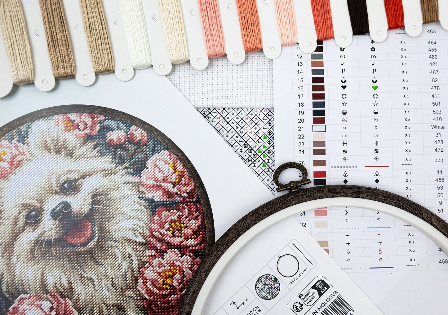 Cross Stitch Kit with Hoop Included Luca-S - Spitz, BC237