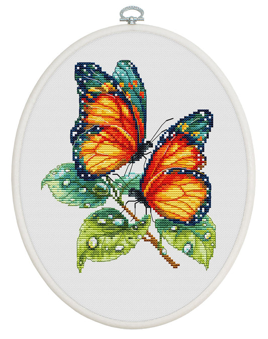 Cross Stitch Kit with Hoop Included Luca-S - Meeting After the Rain, BC239