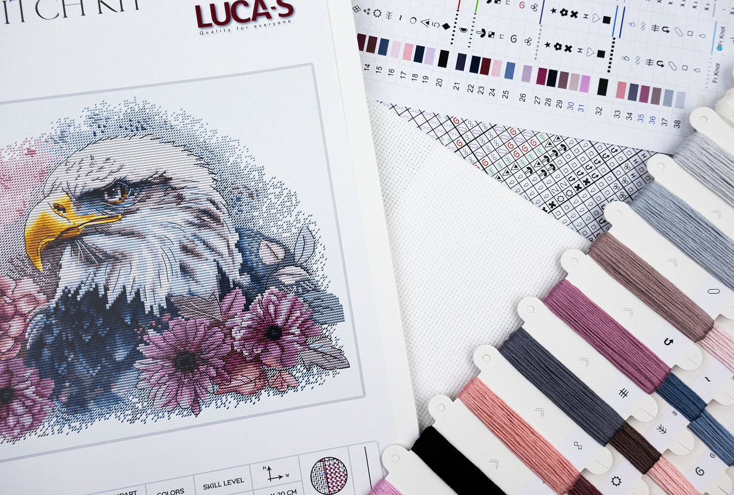 Cross Stitch Kit Luca-S - Hunting Eagle, BM3021