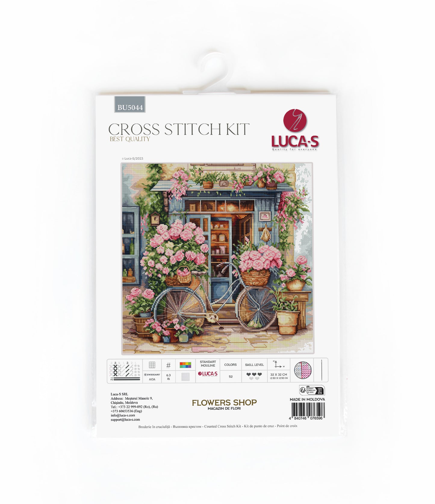Cross Stitch Kit Luca-S - Flowers Shop, BU5044