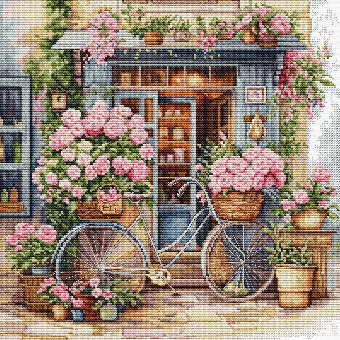 Cross Stitch Kit Luca-S - Flowers Shop, BU5044