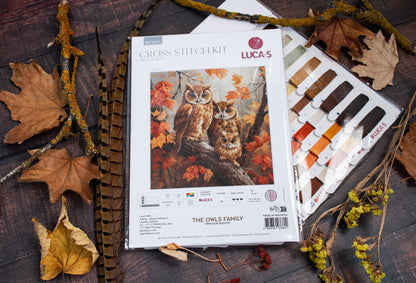 Cross Stitch Kit Luca-S - The Owls Family, BU5045