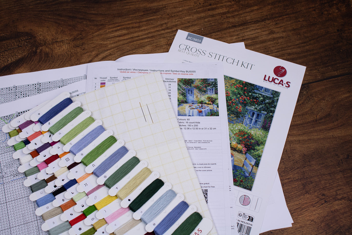 Cross Stitch Kit Luca-S - Romantic Garden, BU5055