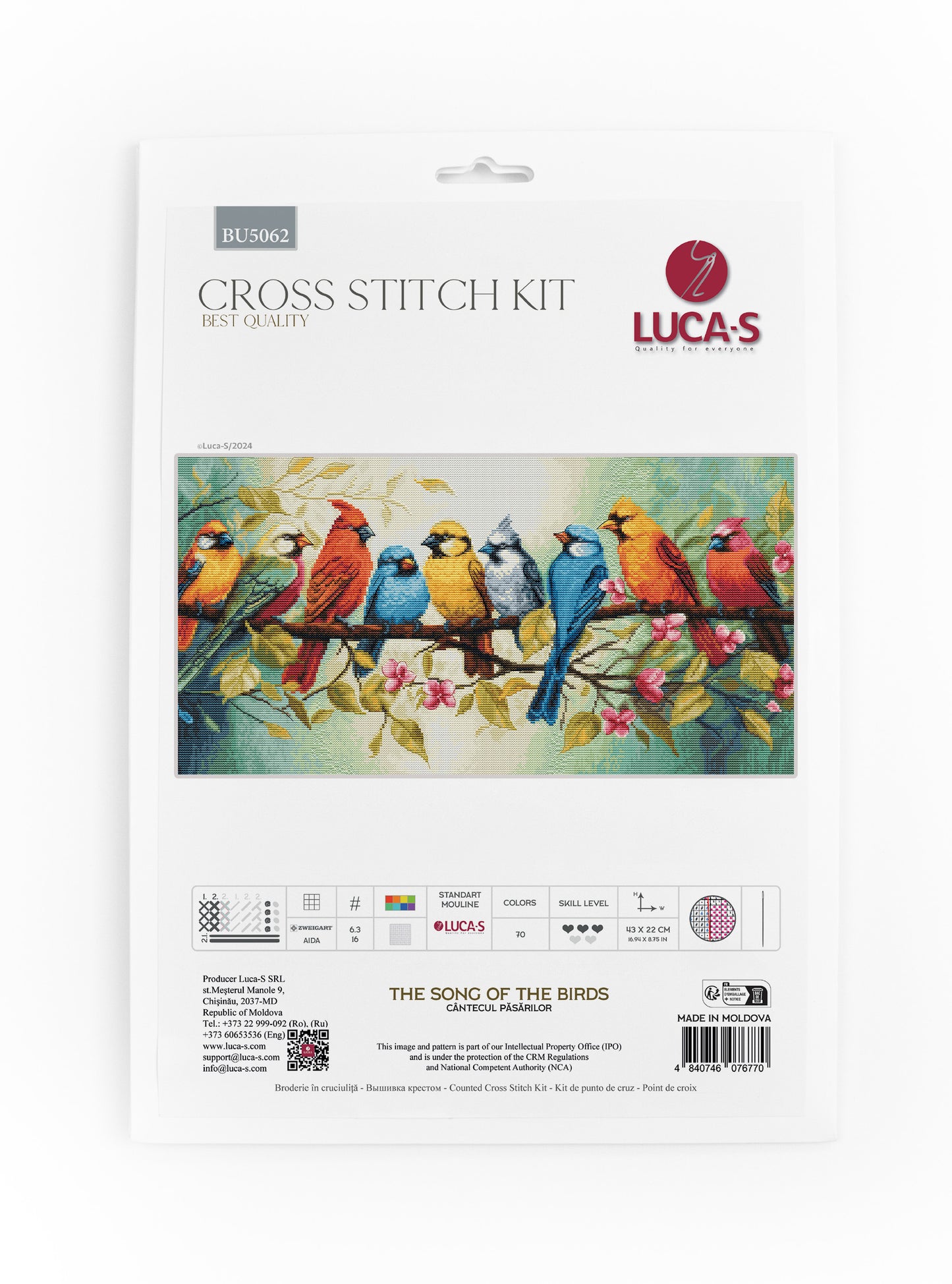 Cross Stitch Kit Luca-S - The Song of the Birds , BU5062