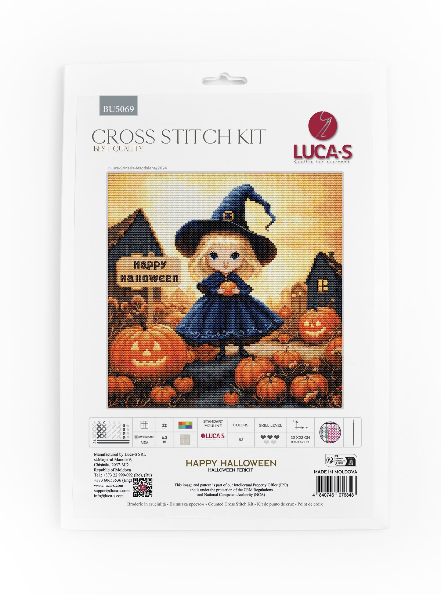 Cross Stitch Kit Luca-S - Happy Halloween, BU5069